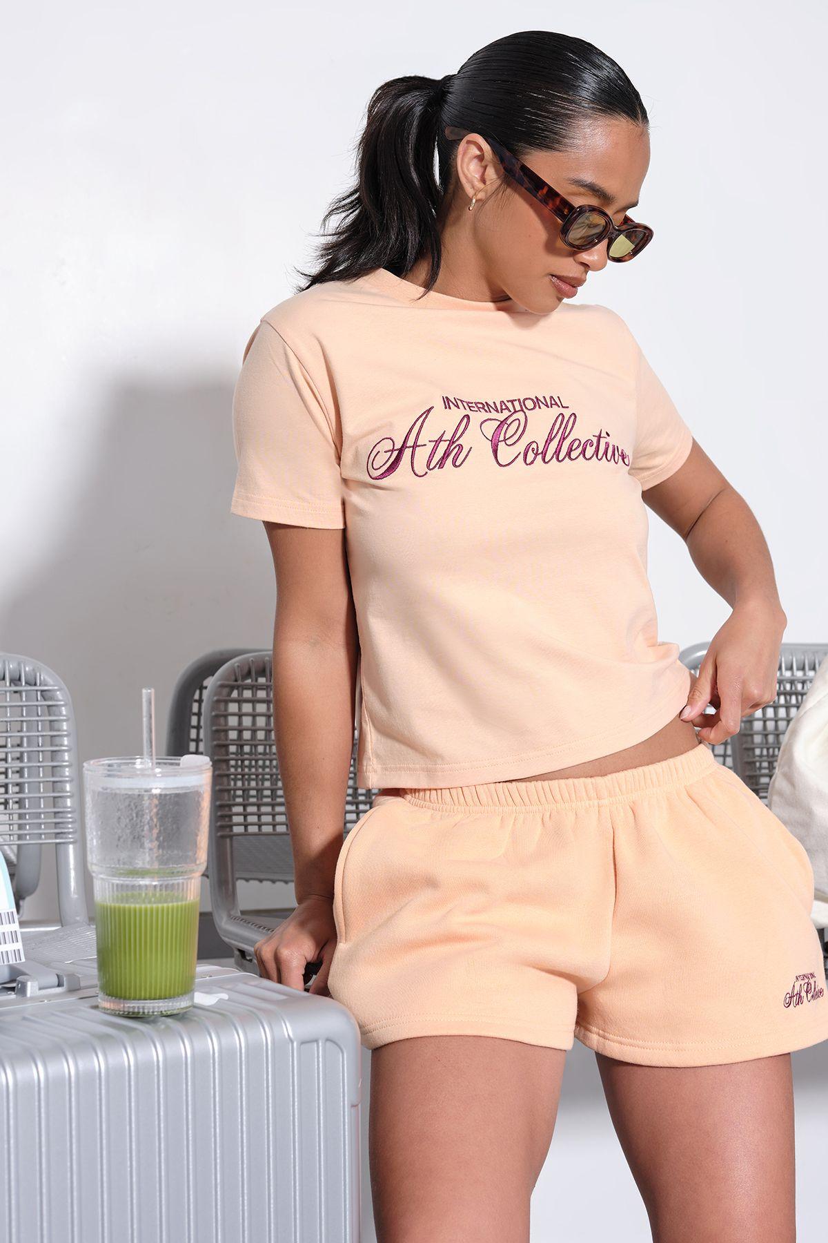 Ath Collective Embroidered T-Shirt Short Tracksuit by BOOHOO