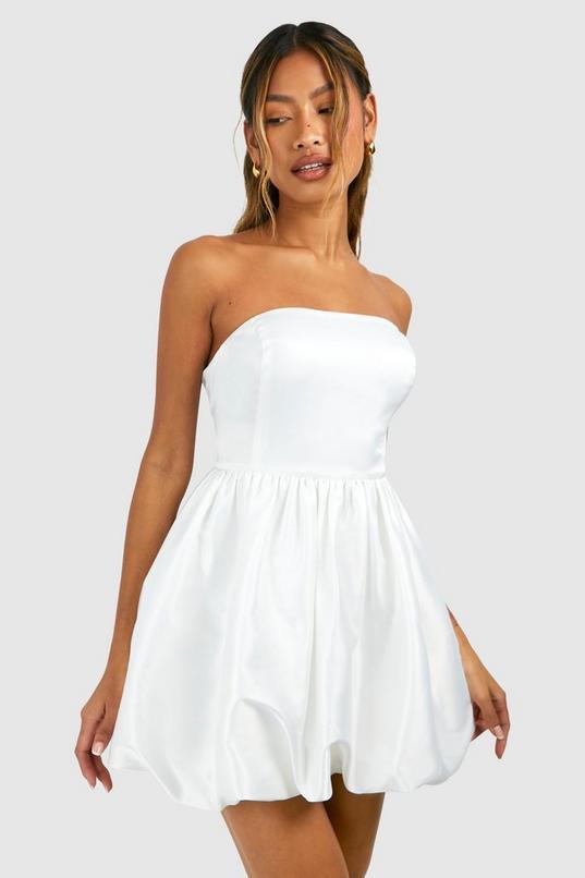 Bandeau Volume Mini Dress by BOOHOO