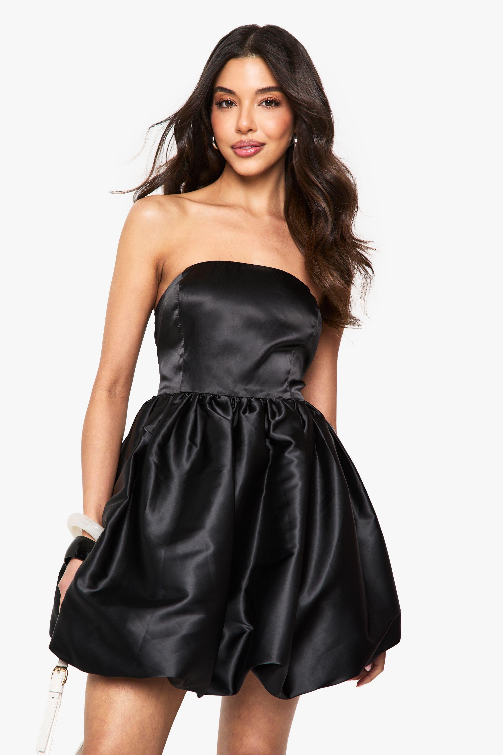 Bandeau Volume Mini Dress by BOOHOO
