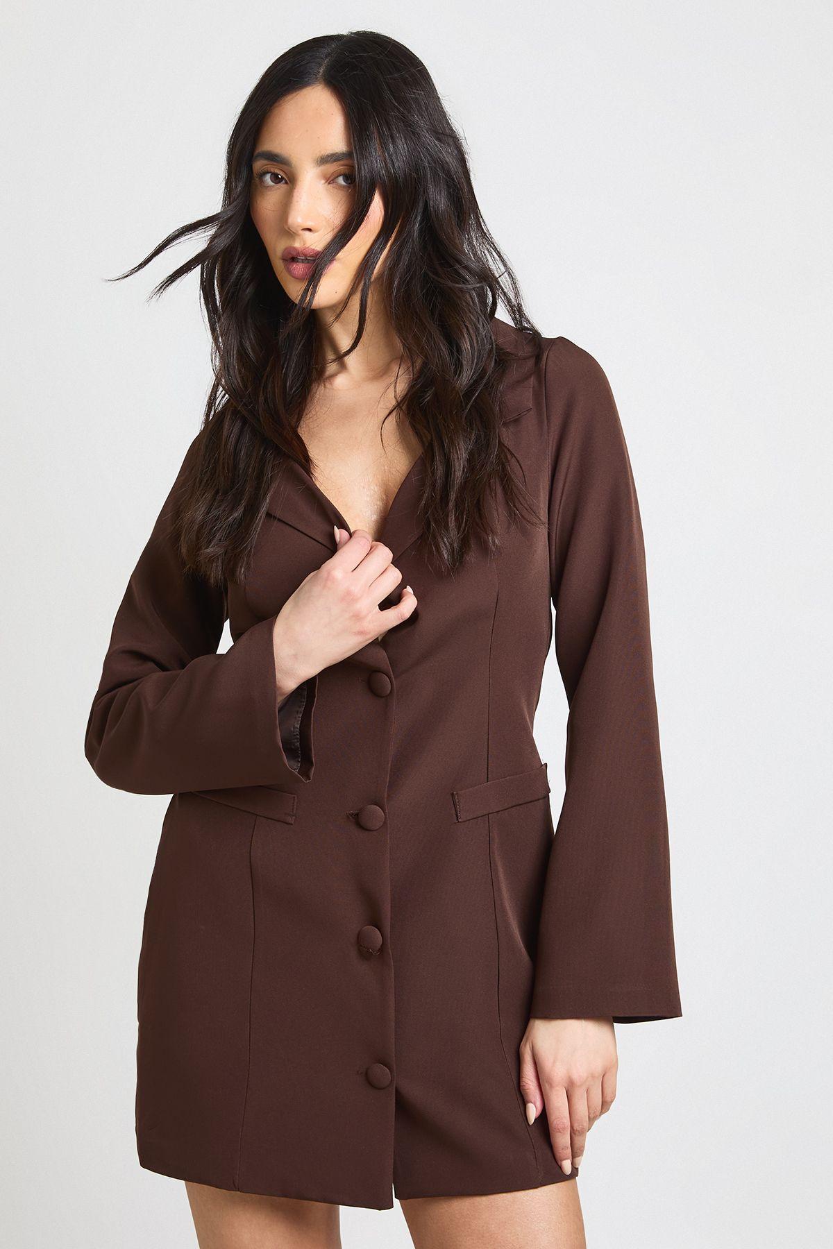 Bardot Fitted Blazer Dress by BOOHOO