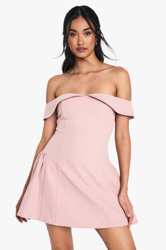 Bardot Structured Skater Dress by BOOHOO
