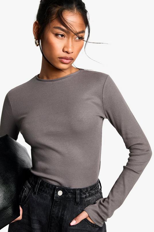 Basic 2 Pack Crew Neck Long Sleeve Bodysuit by BOOHOO