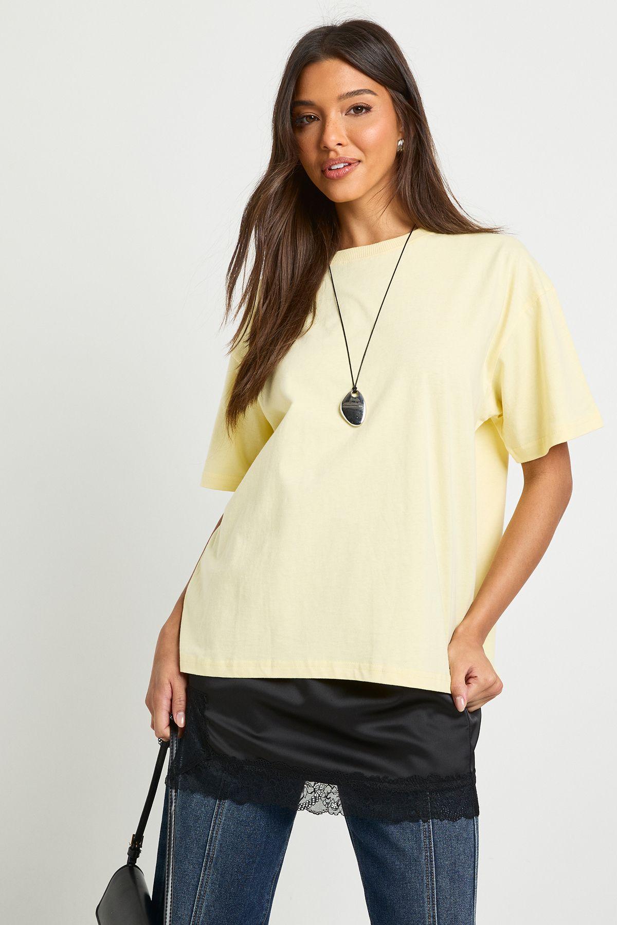 Basic Oversized Short Sleeve T-Shirt by BOOHOO