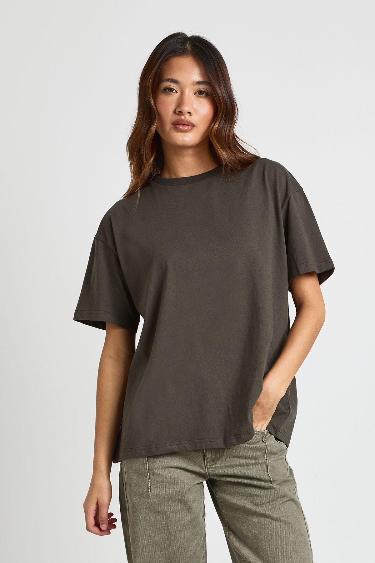 Basic Oversized Short Sleeve T-Shirt by BOOHOO