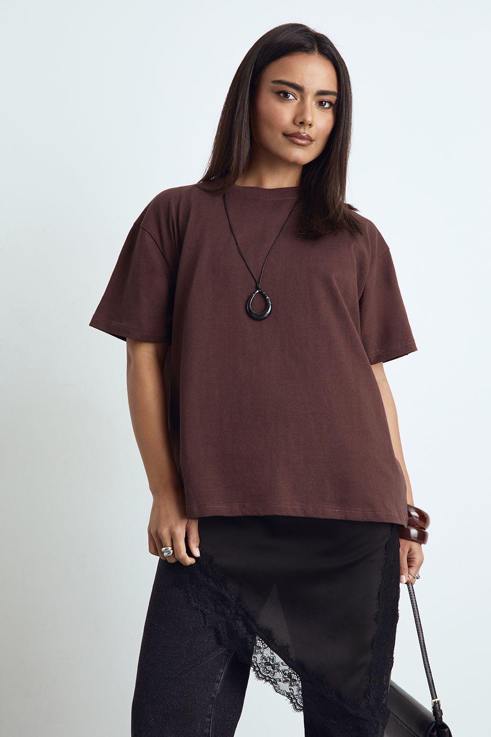 Basic Oversized Short Sleeve T-Shirt by BOOHOO