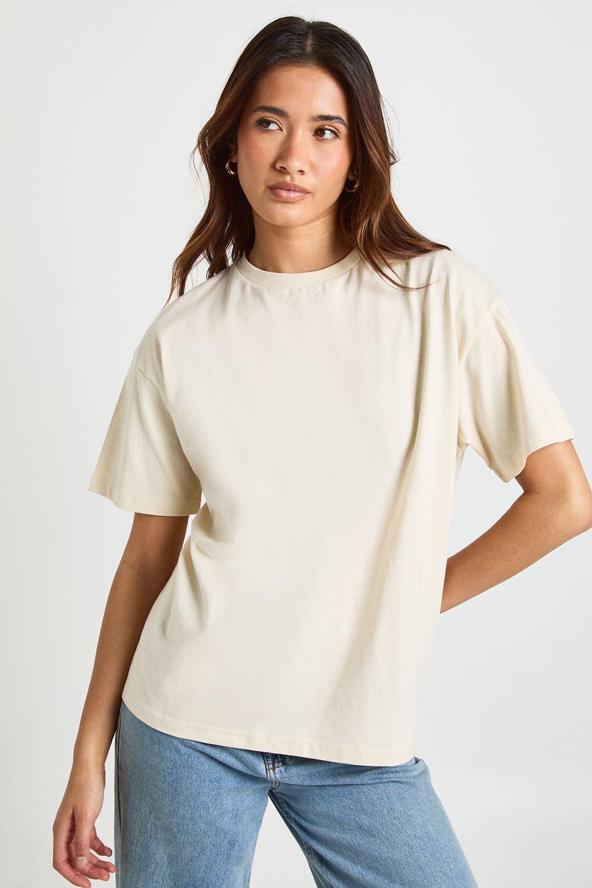 Basic Oversized Short Sleeve T-Shirt by BOOHOO