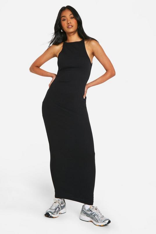 Basic Rib Racer Neck Maxi by BOOHOO