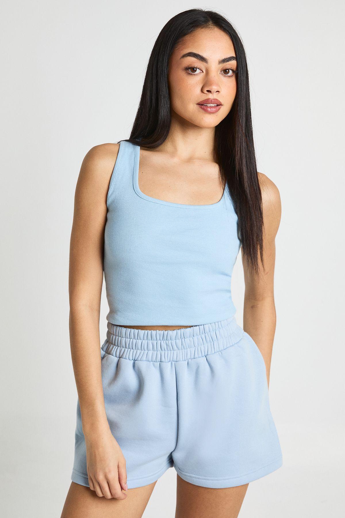 Basic Rib Tank Vest Top by BOOHOO