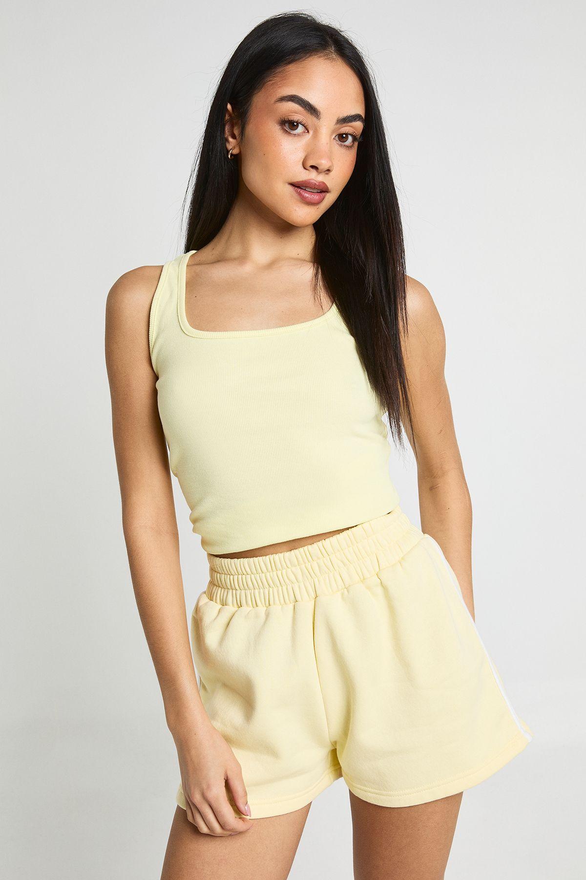 Basic Rib Tank Vest Top by BOOHOO