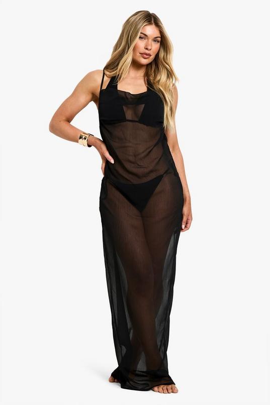 Beachwear Essentials Cowl Neck Maxi Dress by BOOHOO