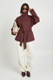 Belted Short Trench Coat by BOOHOO