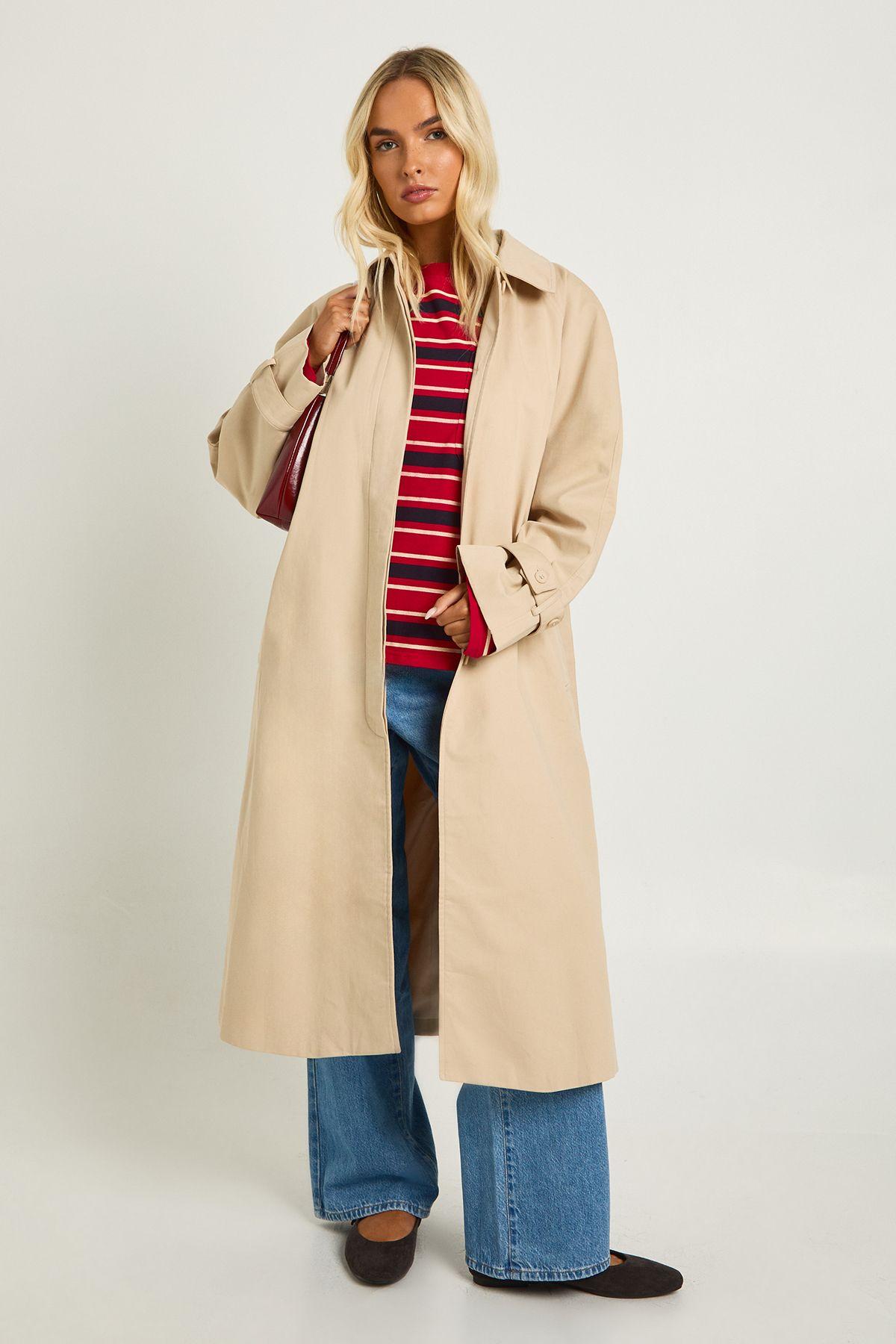 Belted Trench Coat by BOOHOO