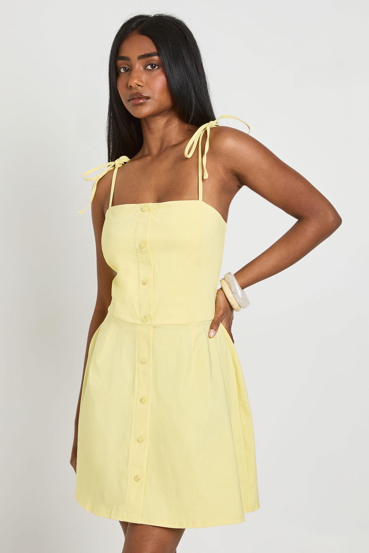 Bengaline Button Through Cami Dress by BOOHOO