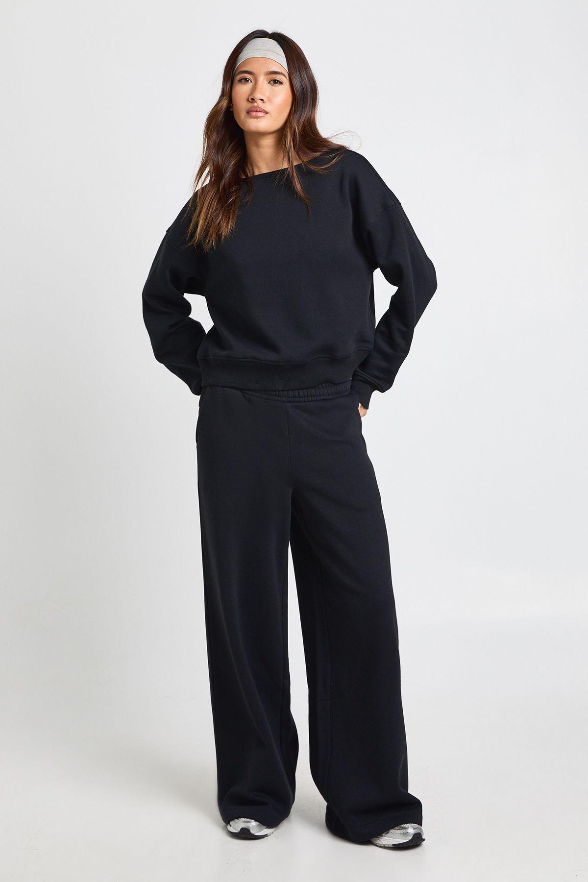 Boat Neck Sweatshirt Tracksuit by BOOHOO