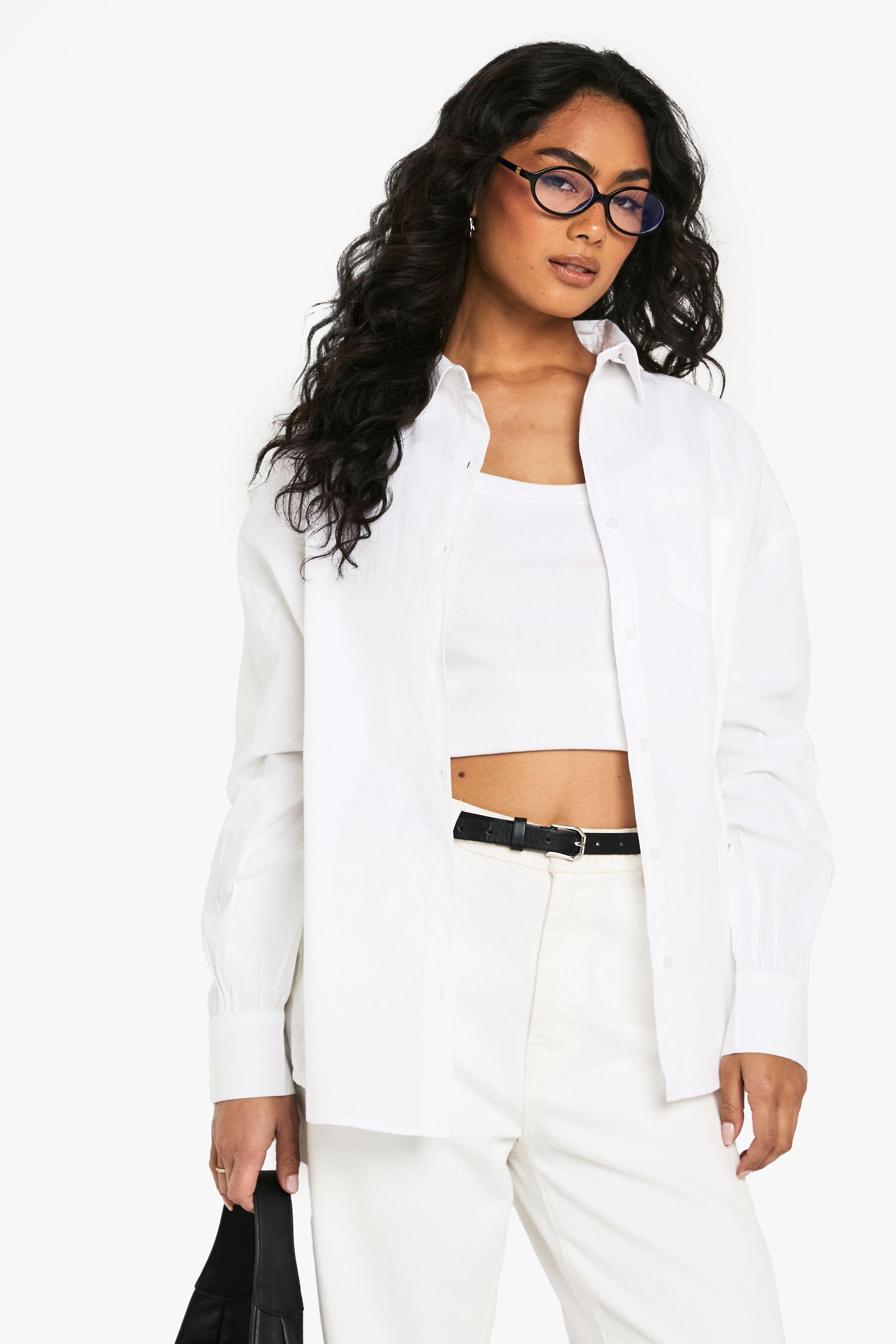 Boohoo Basics Oversized Cotton Poplin Shirt by BOOHOO