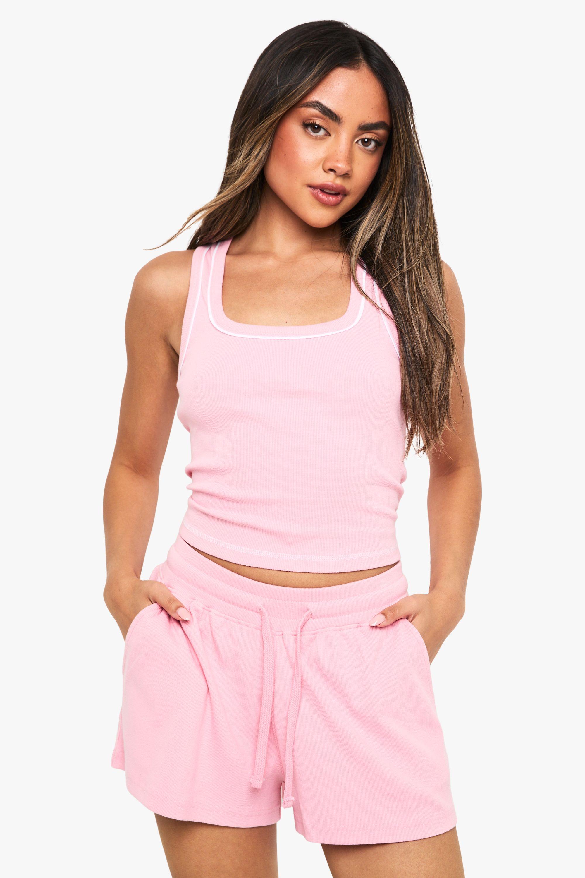 Boohoo Basics Rib Flippy Short by BOOHOO