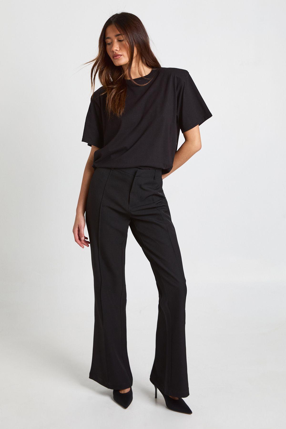 Boohoo Basics Tailored Flare Trouser by BOOHOO
