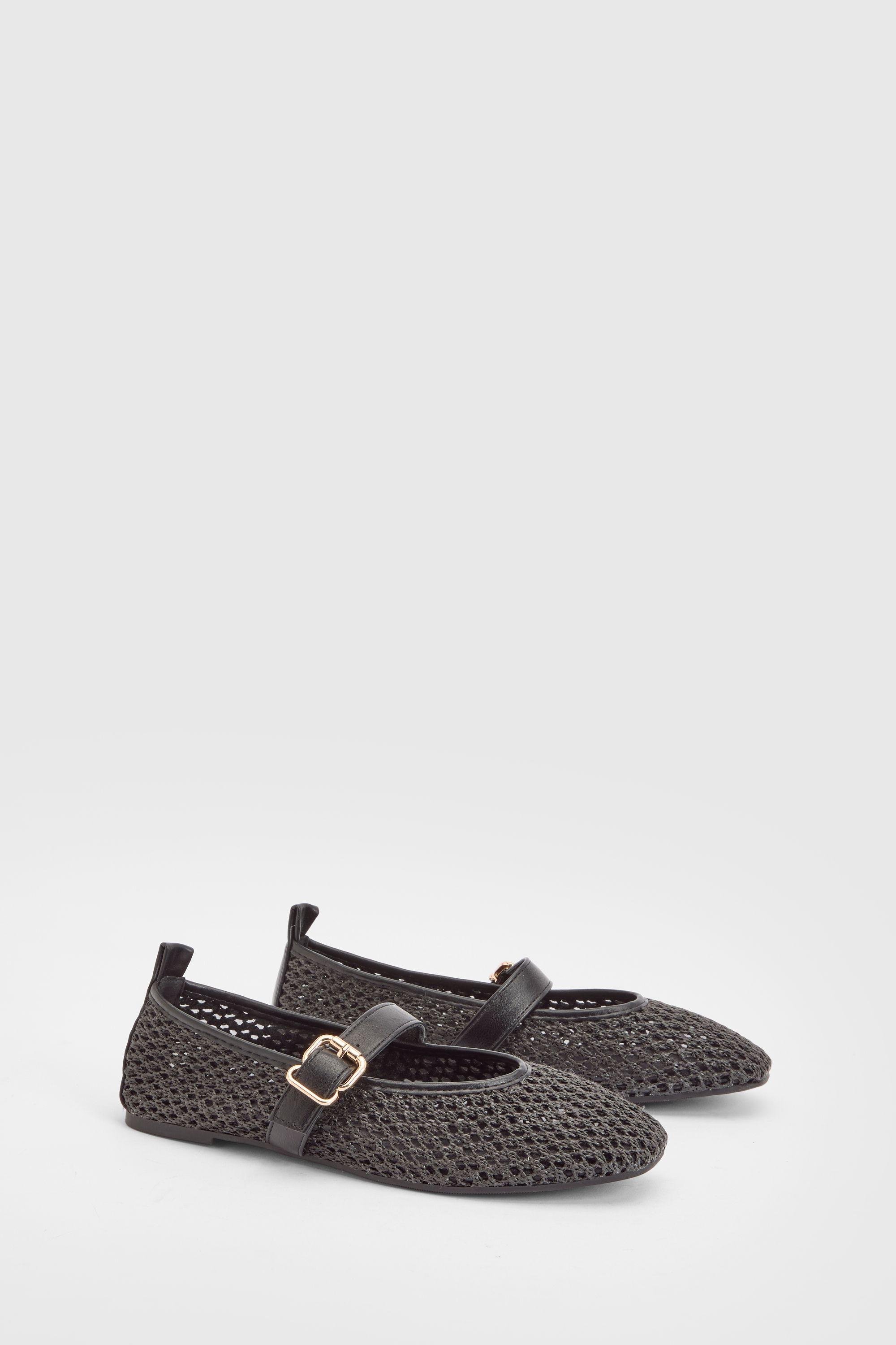 Braided Buckle Detail Ballet Flats by BOOHOO