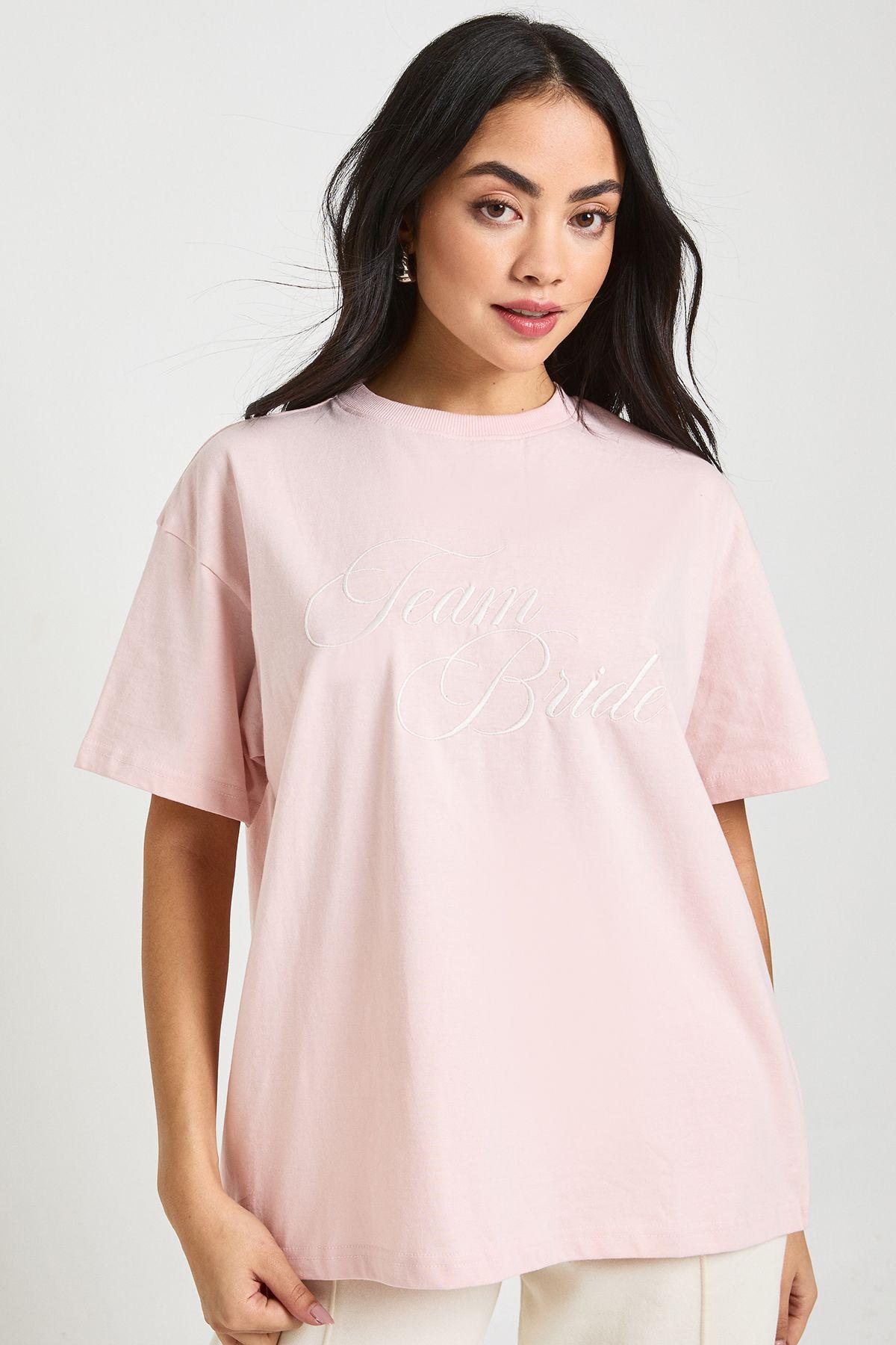 Bridal Team Bride Oversized T-Shirt by BOOHOO