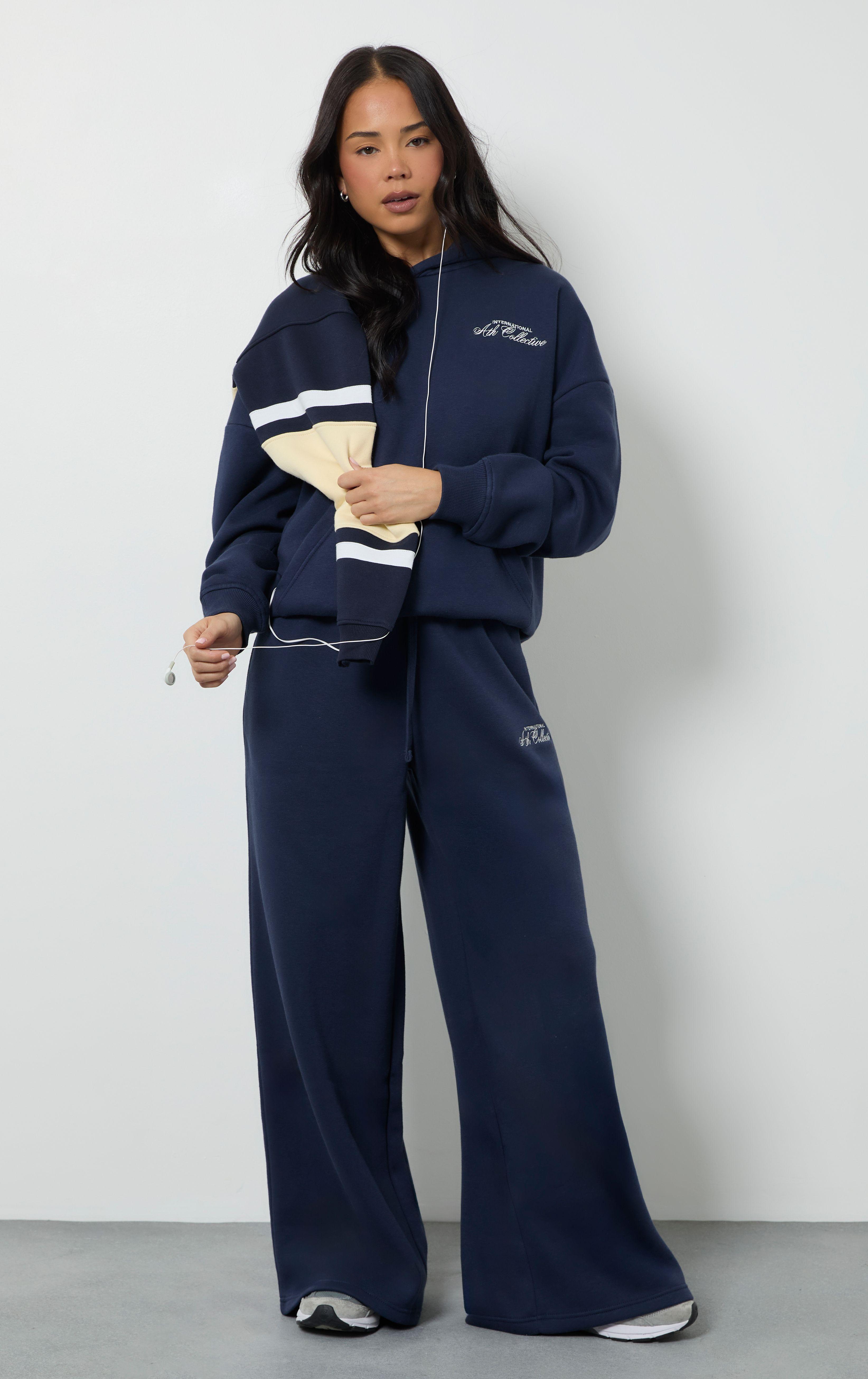 Bubble Hem Cropped Hoodie Tracksuit by BOOHOO