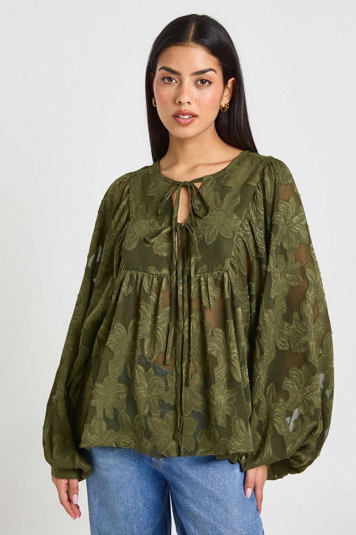 Burnout Floral Boho Blouse by BOOHOO