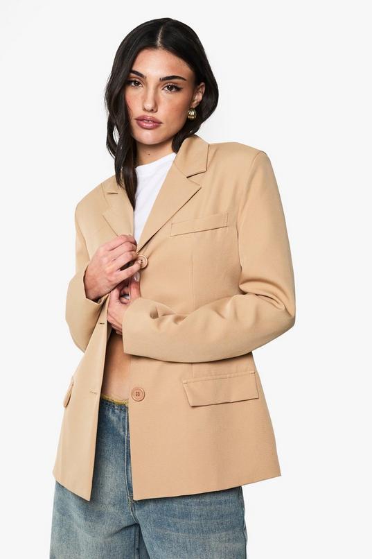 Button Down Tailored Blazer by BOOHOO