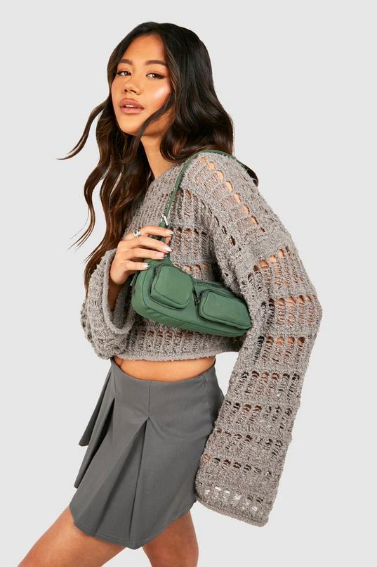 Cargo Pocket Detail Shoulder Bag by BOOHOO