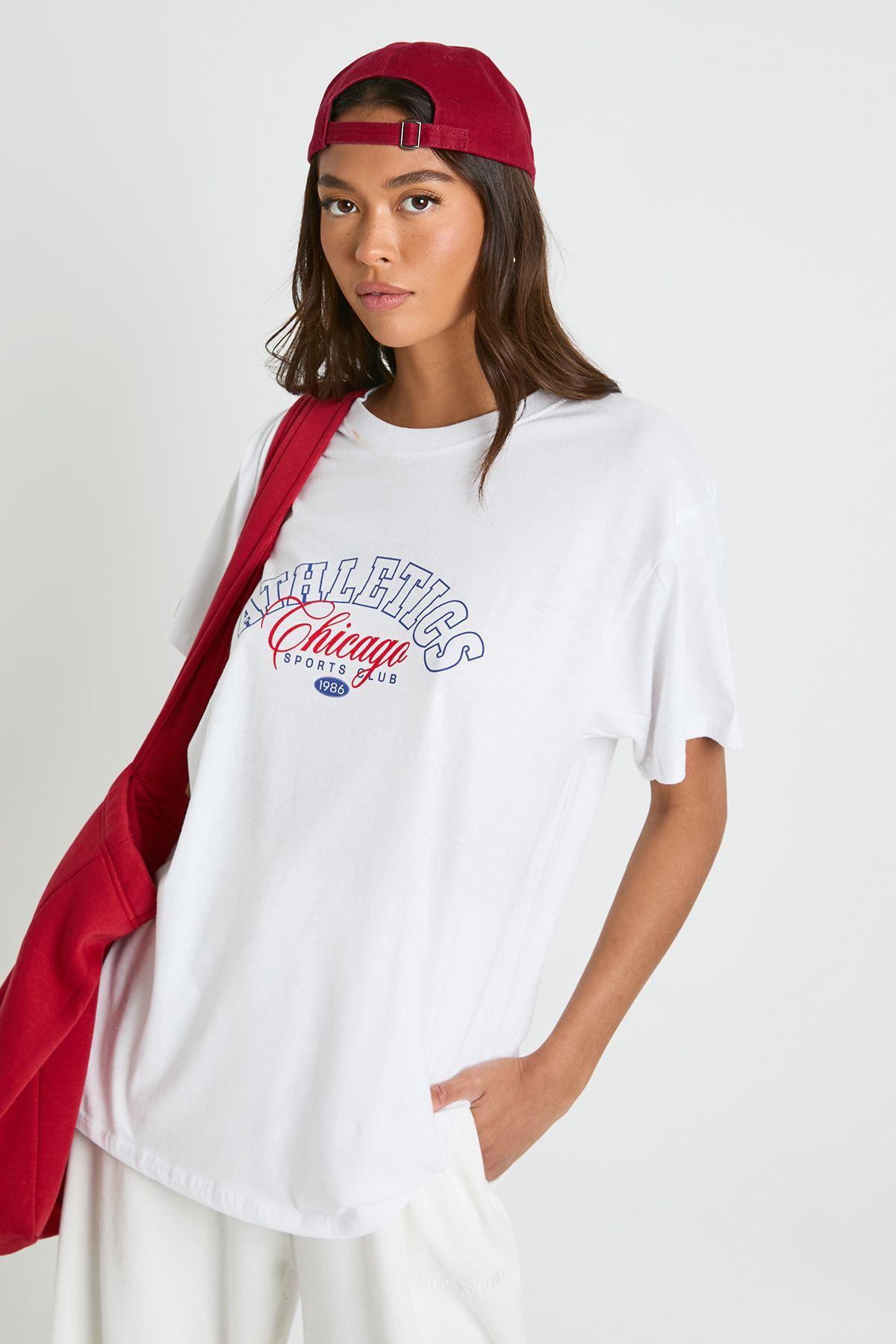 Chicago Athletics Printed T-Shirt by BOOHOO