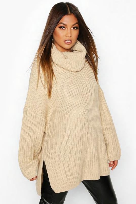 Chunky Oversized Boyfriend Jumper by BOOHOO