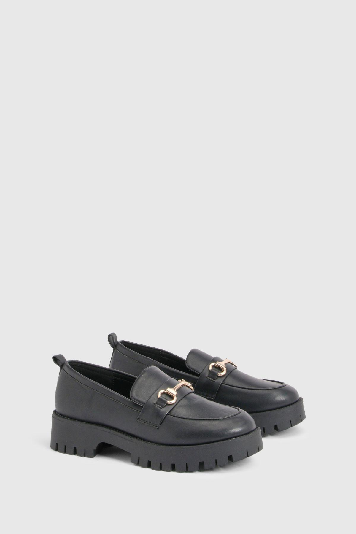 Chunky T Bar Loafers by BOOHOO