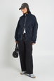 Collared Oversized Bomber Jacket by BOOHOO