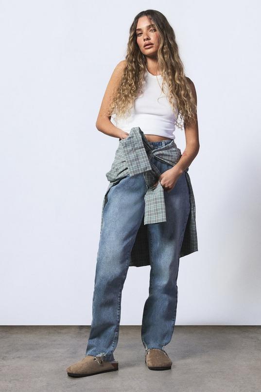 Comfort Stretch High Waist Mom Jean by BOOHOO