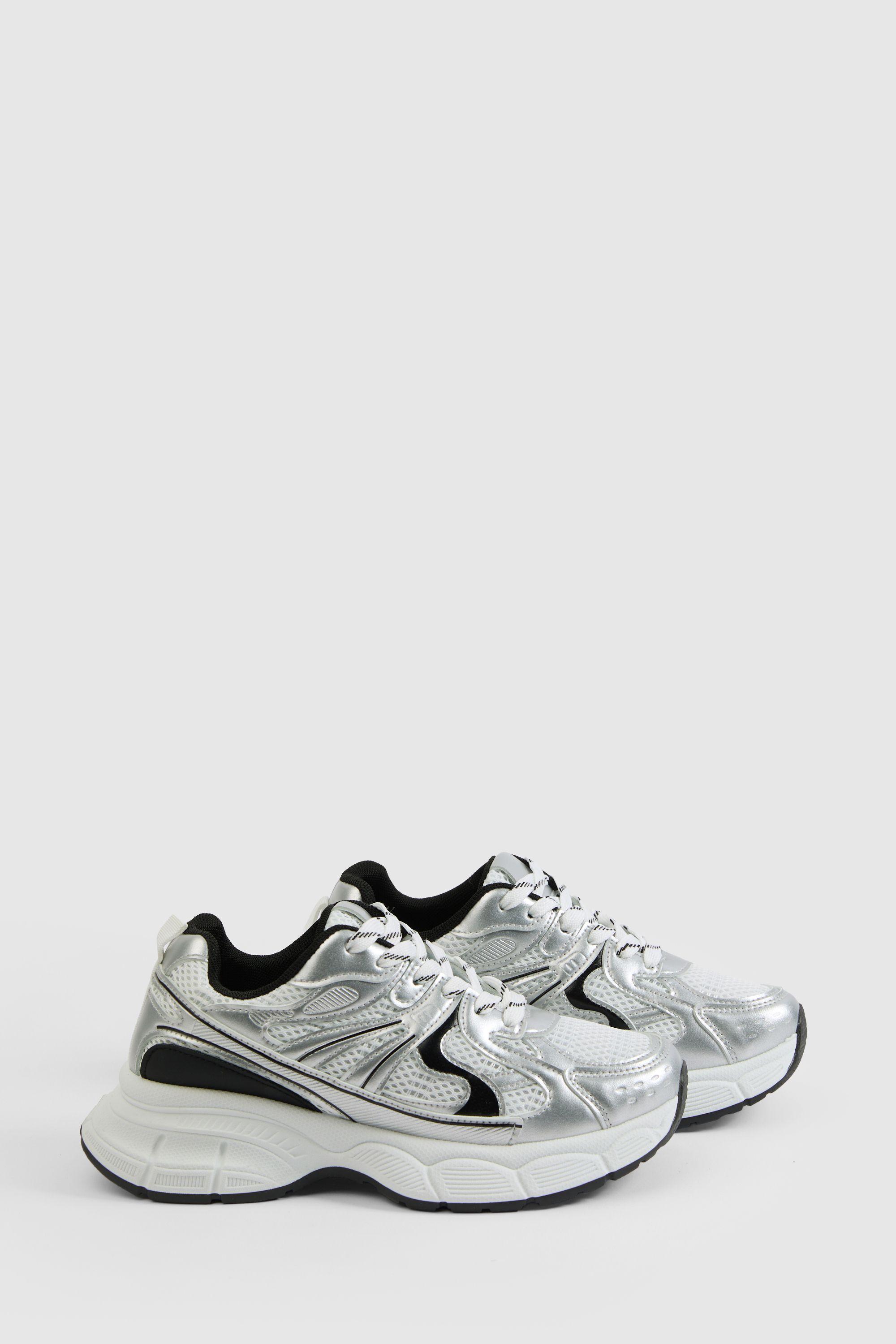 Contrast Stripe Chunky Trainers by BOOHOO