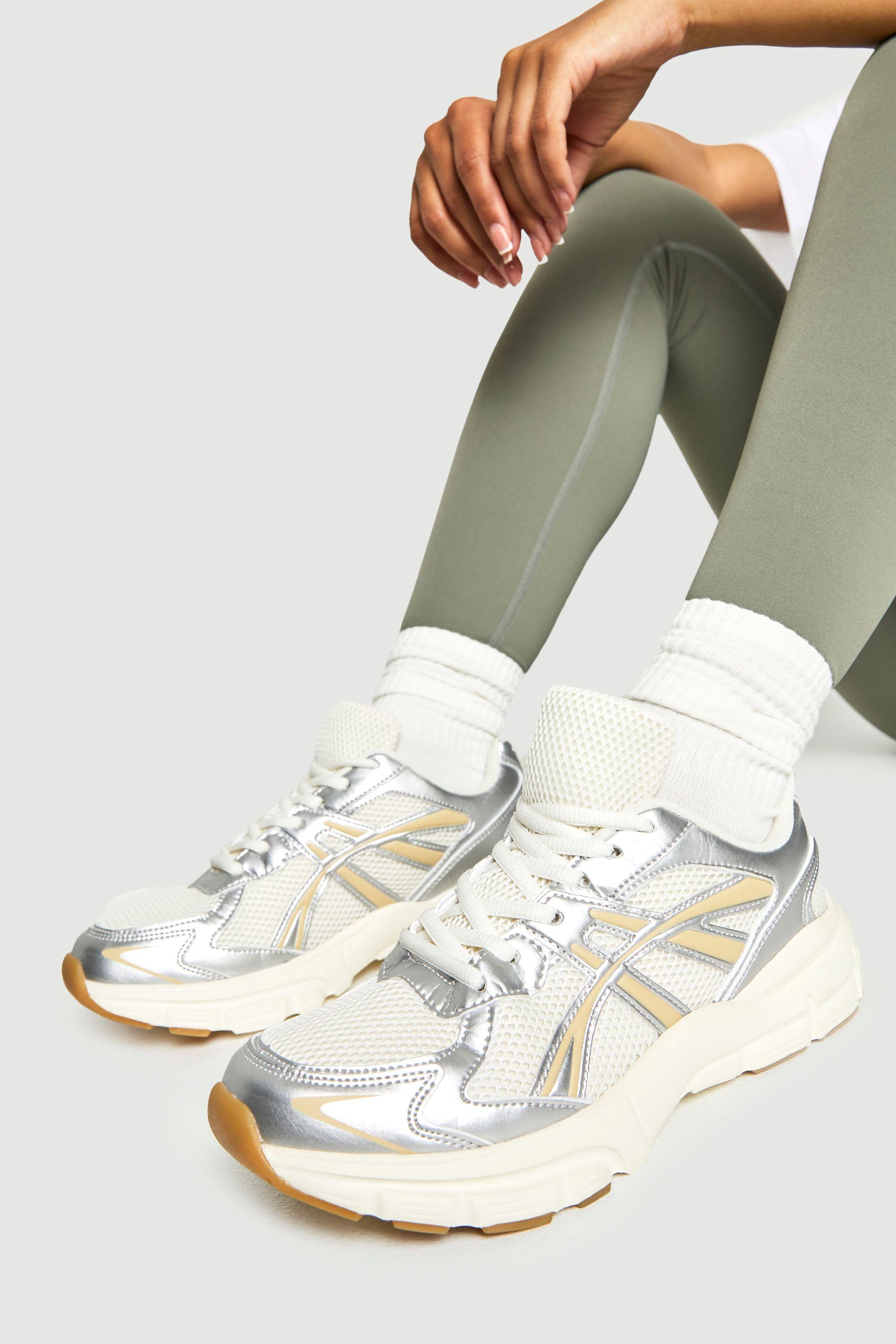 Contrast Tonal Stripe Chunky Sporty Dad Trainers by BOOHOO