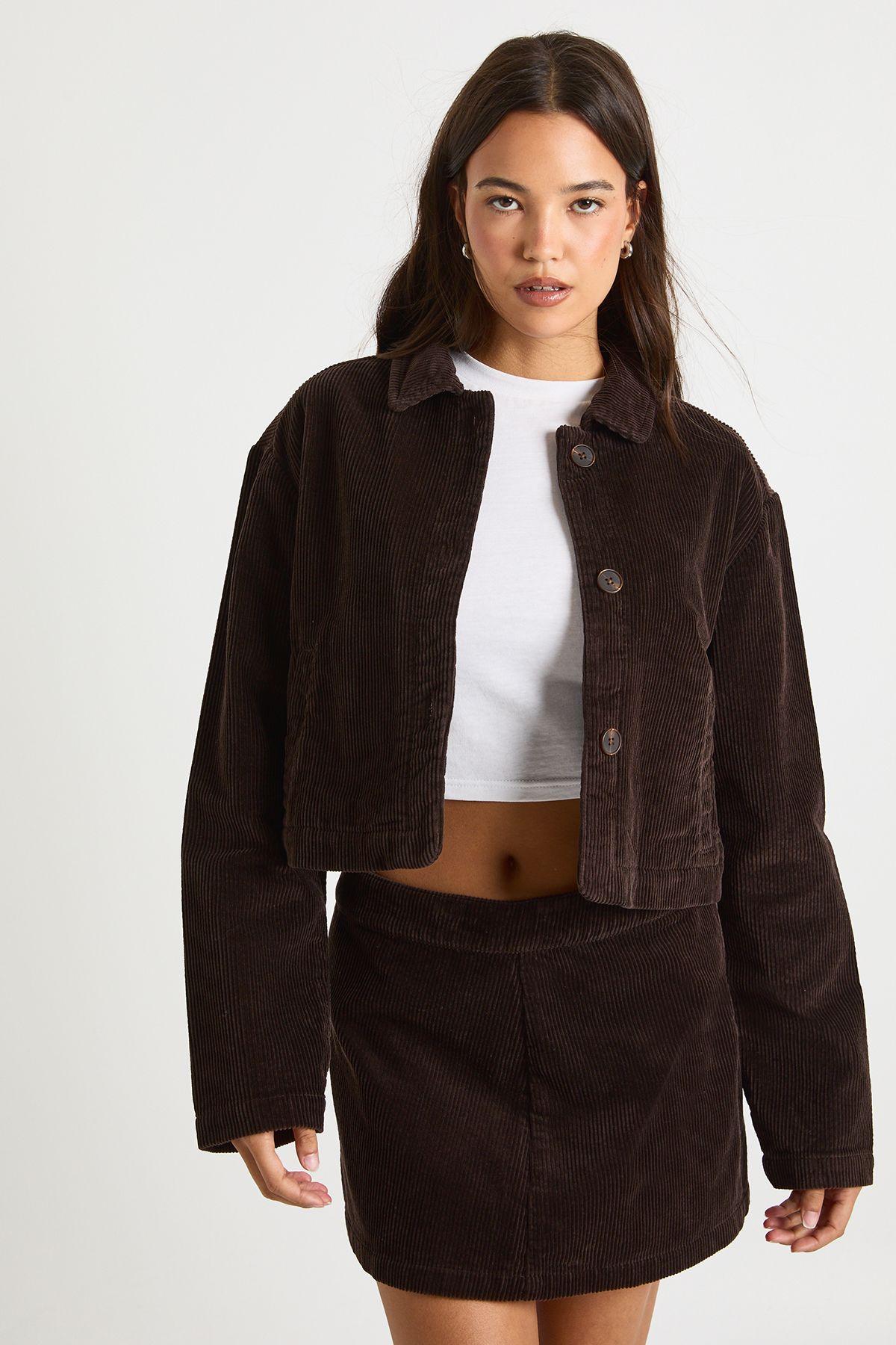 Cord Mini Skirt by BOOHOO