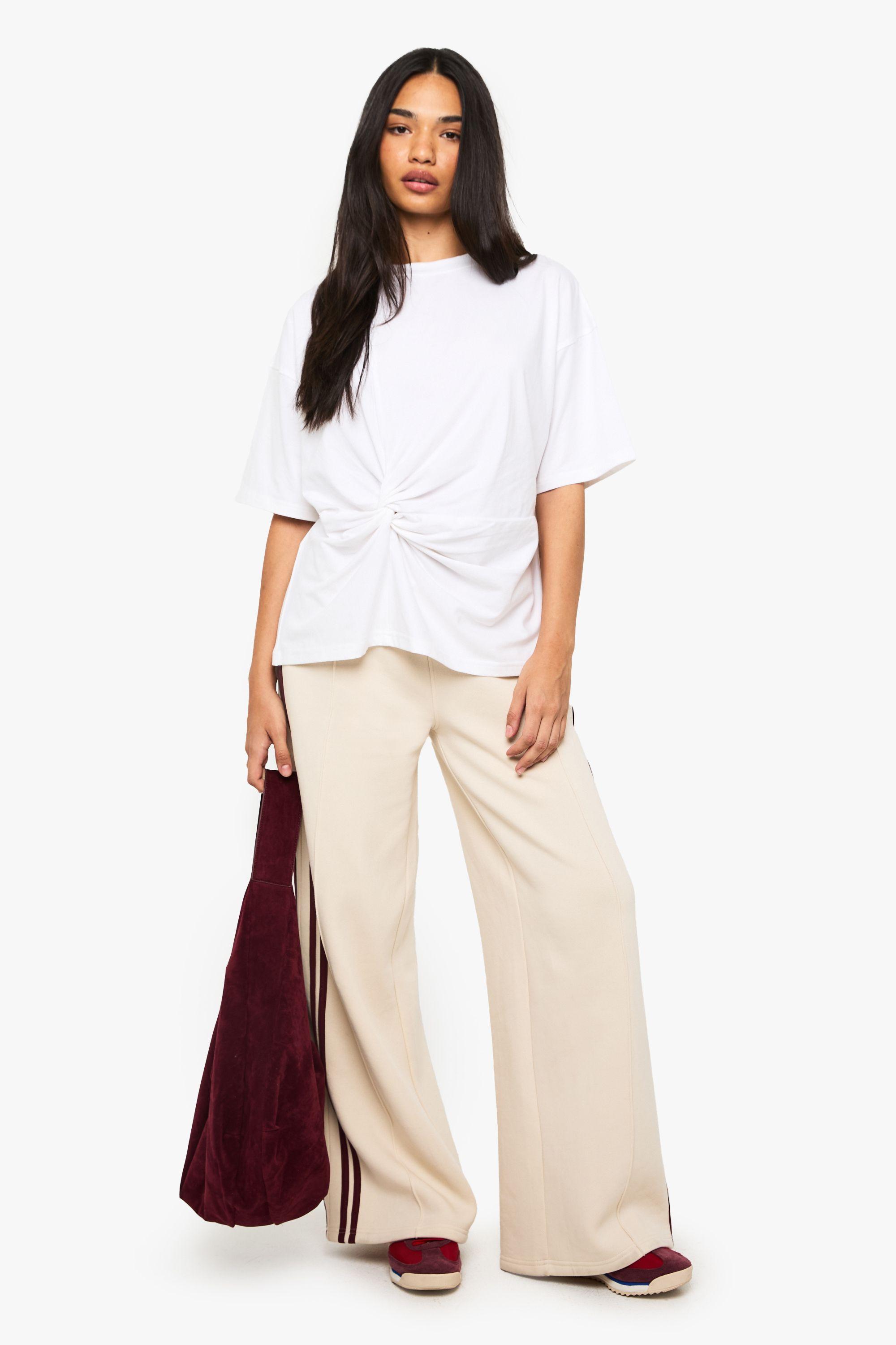 Cotton Boat Neck Long Sleeve Top by BOOHOO