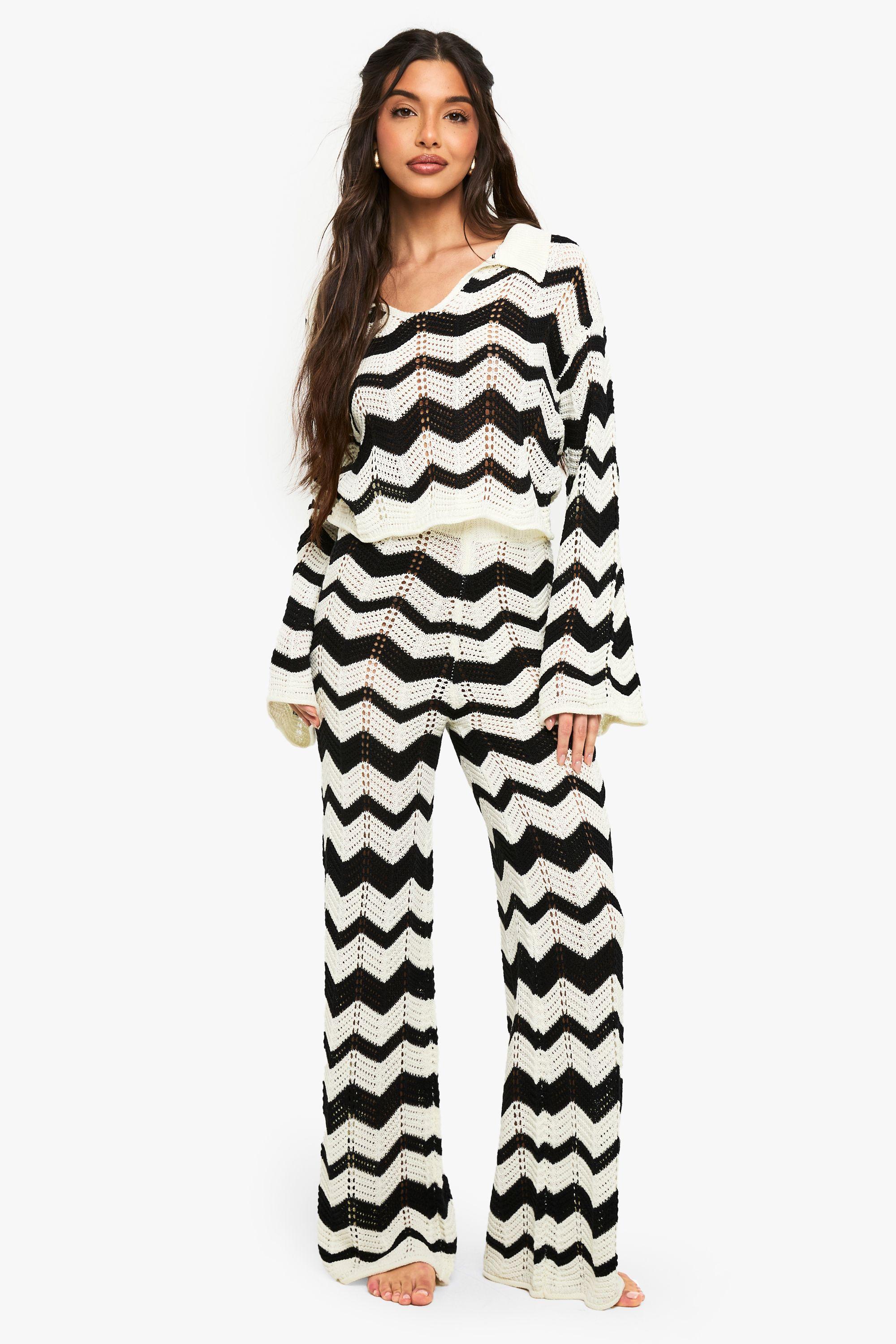 Crochet Patterned Trouser by BOOHOO