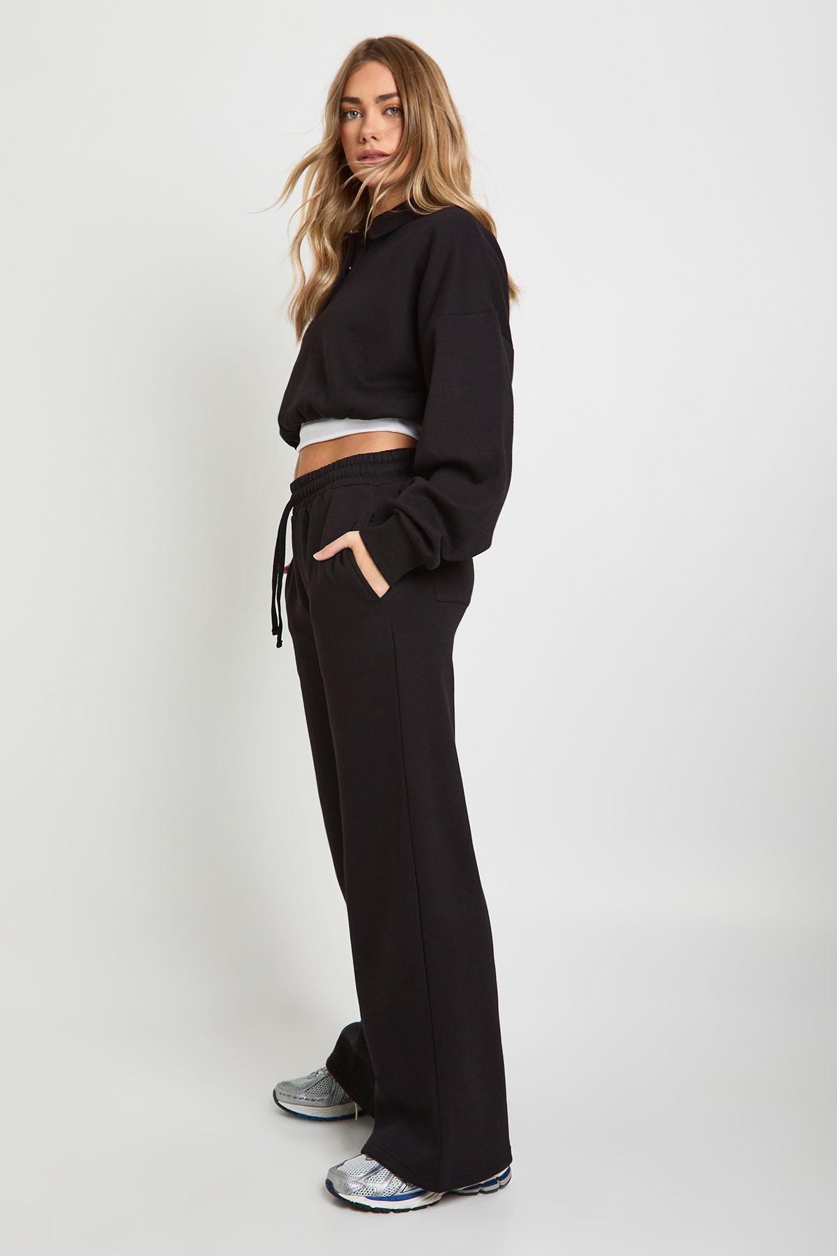 Cropped Rugby Sweatshirt Tracksuit by BOOHOO Cropped Rugby Sweatshirt Tracksuit by BOOHOO