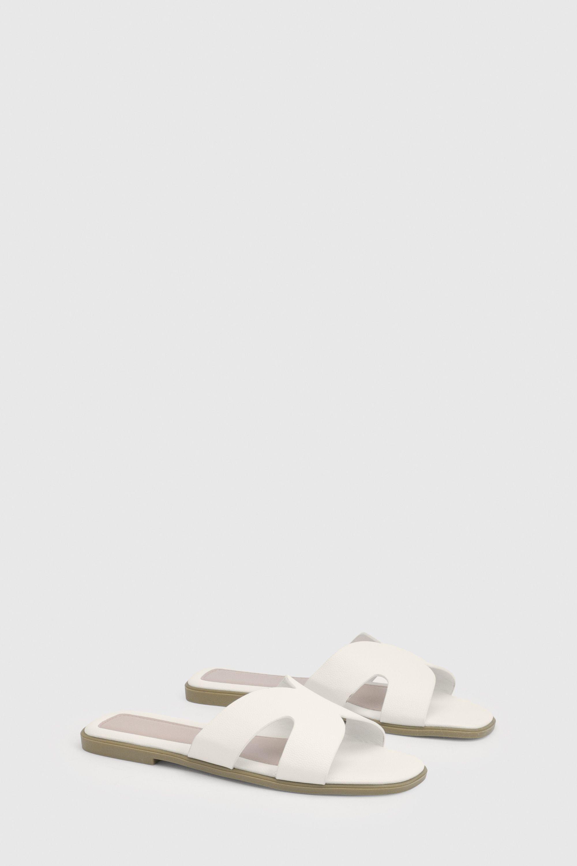 Cut Out Flat Sandals by BOOHOO