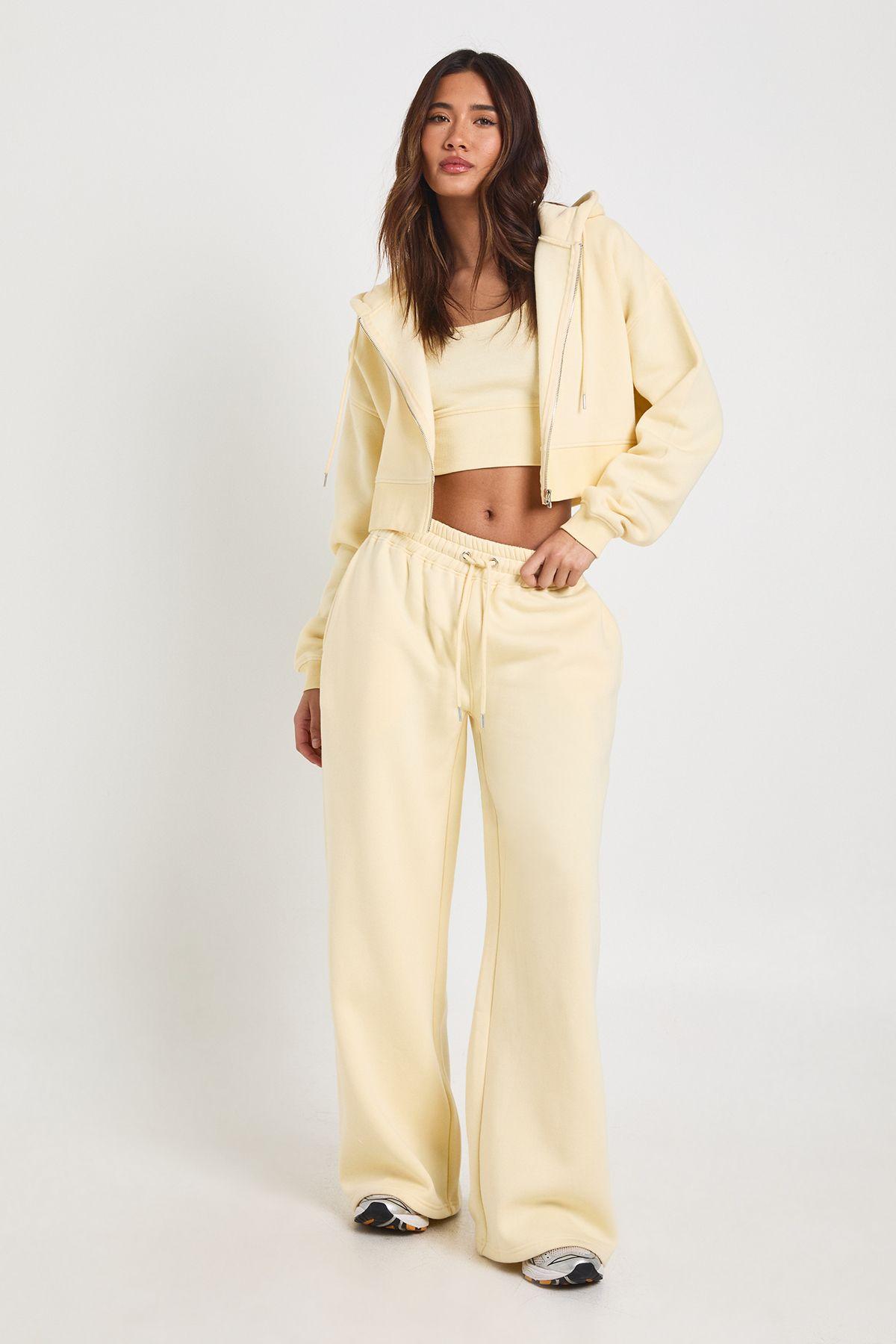 Deep Hem Crop Top 3 Piece Hooded Tracksuit by BOOHOO