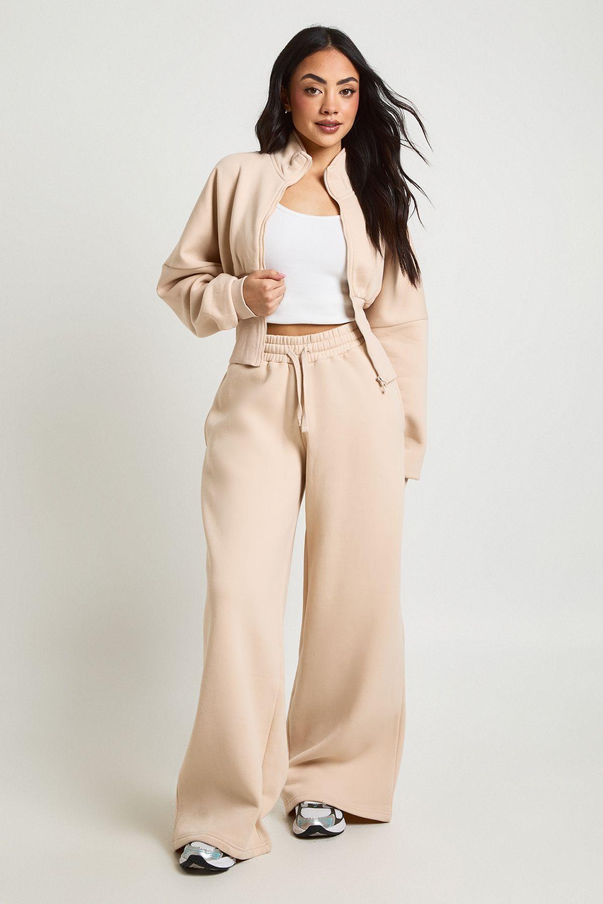 Deep Hem Funnel Neck Tracksuit by BOOHOO