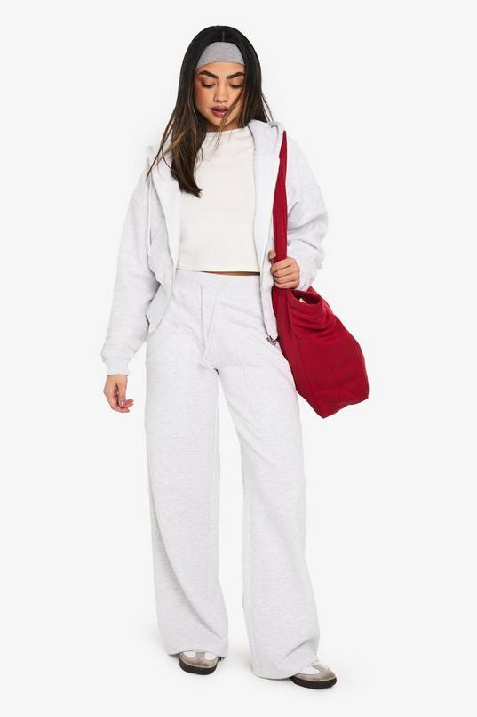 Deep Hem Hoodie And Straight Leg Jogger Tracksuit by BOOHOO