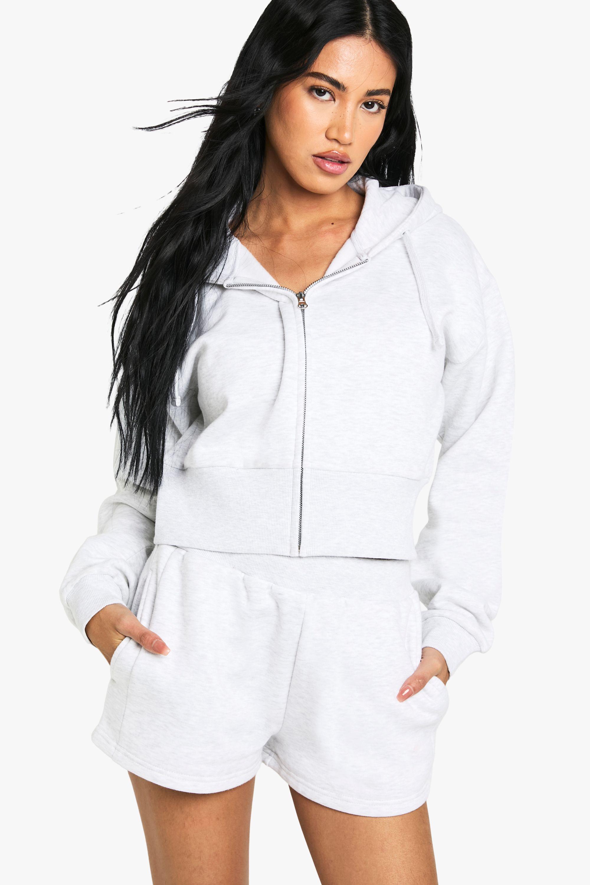 Deep Hem Waistband Cropped Hoodie by BOOHOO