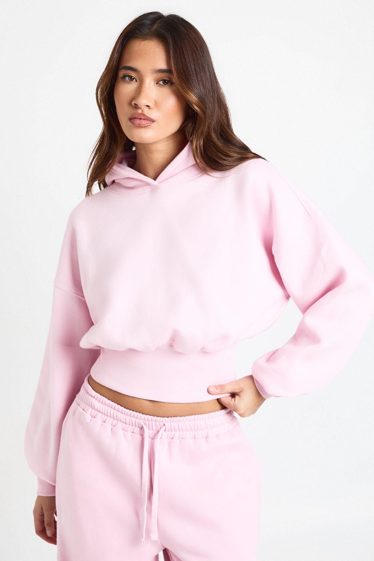 Deep Waist Shorter Length Hoodie by BOOHOO