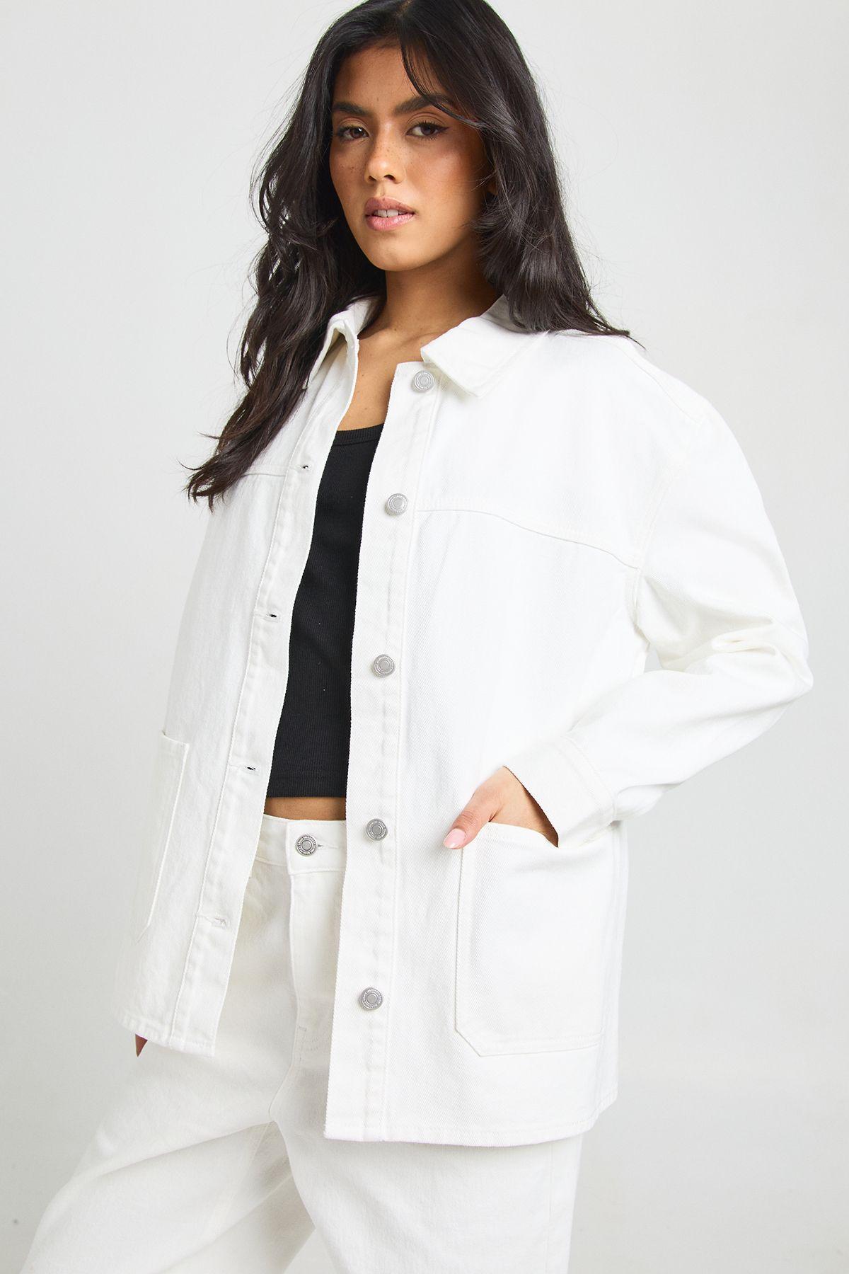 Denim Shacket by BOOHOO