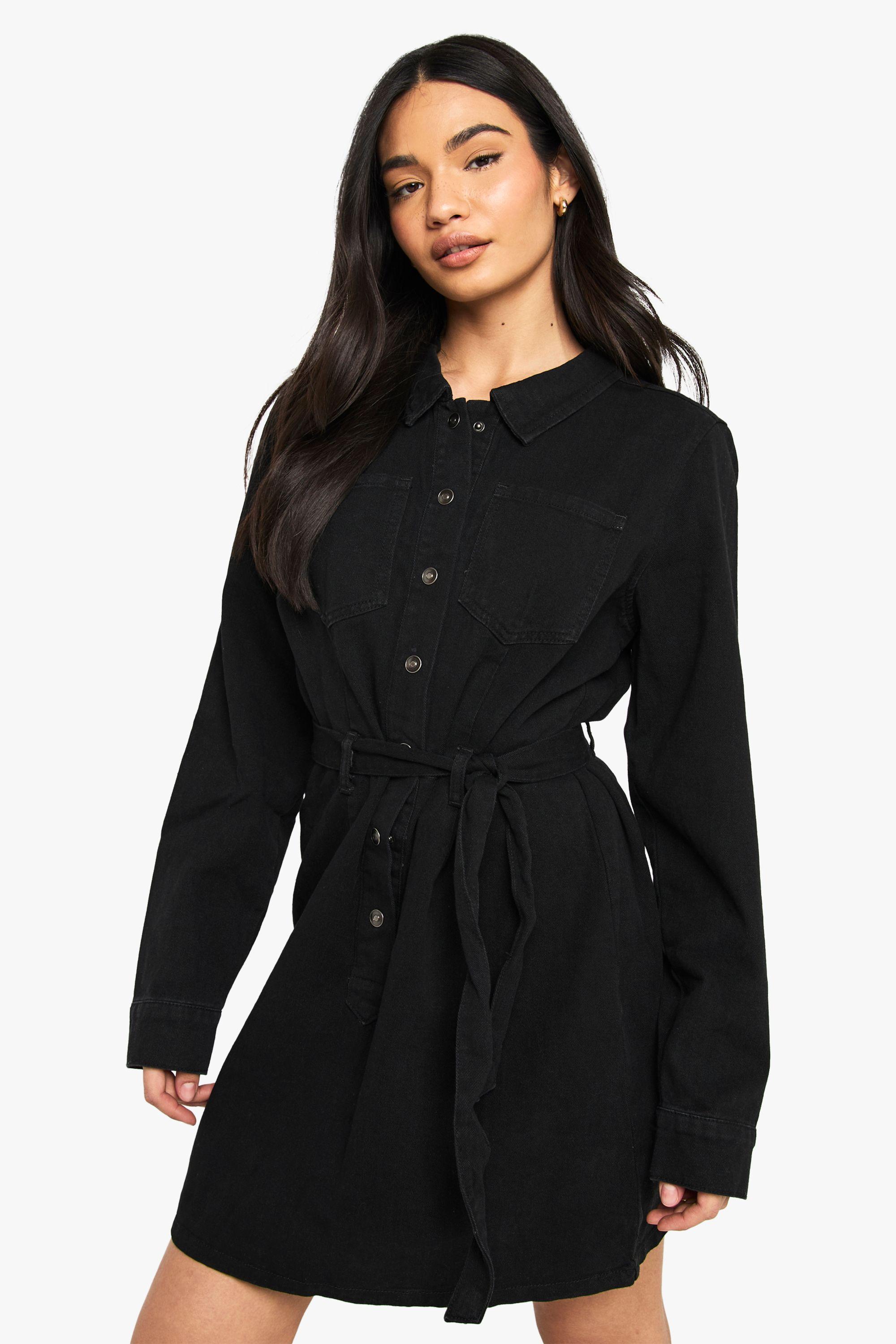 Denim Shirt Dress by BOOHOO