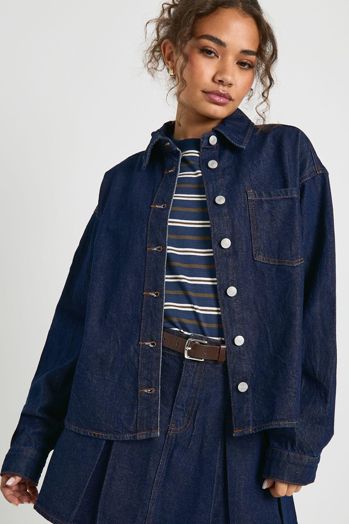 Denim Shirt by BOOHOO
