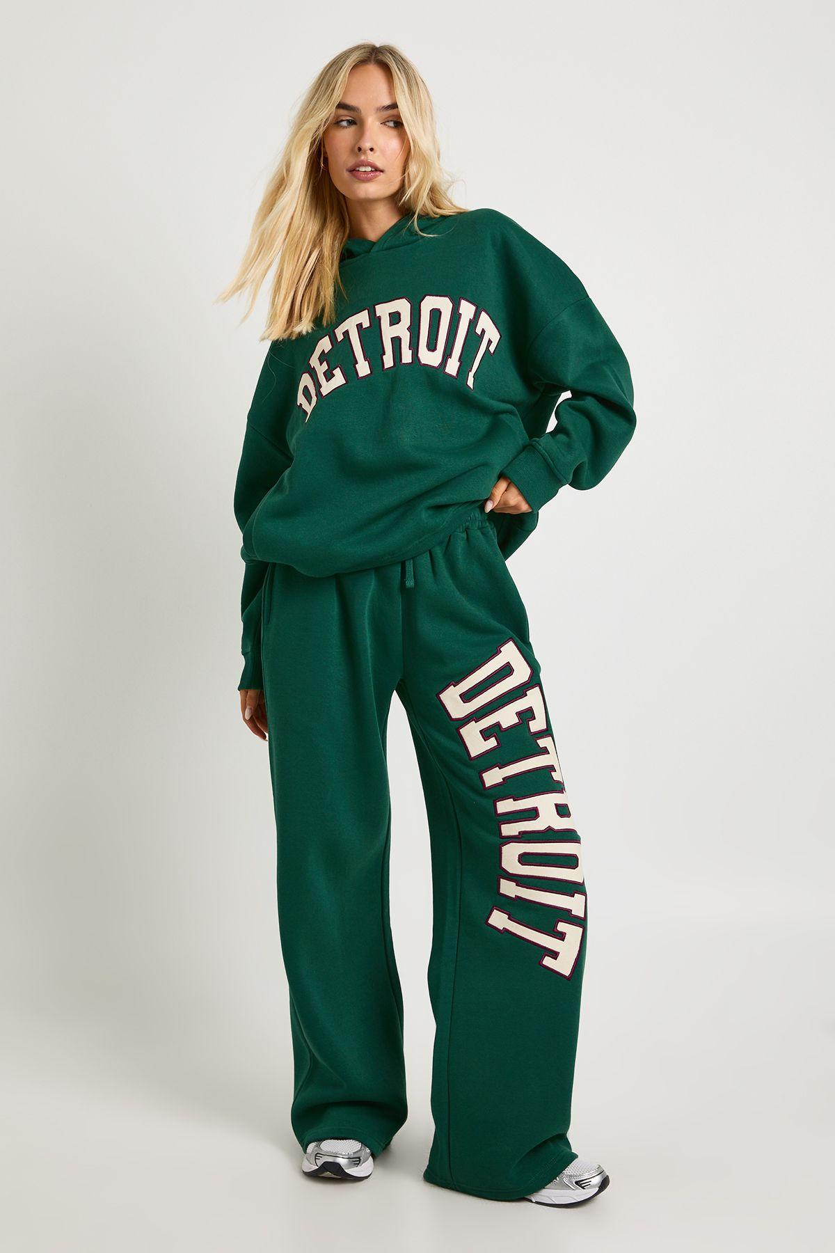 Detroit Applique Hoodie Tracksuit by BOOHOO