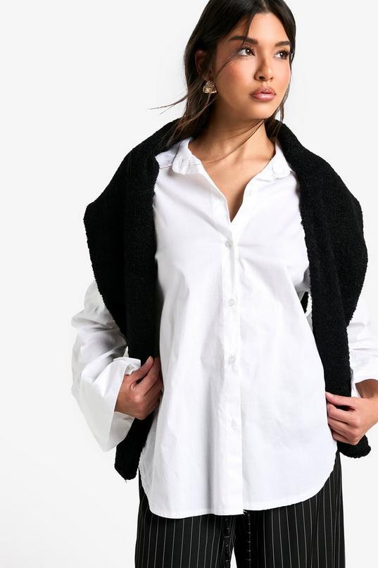 Dip Hem Oversized Shirt by BOOHOO
