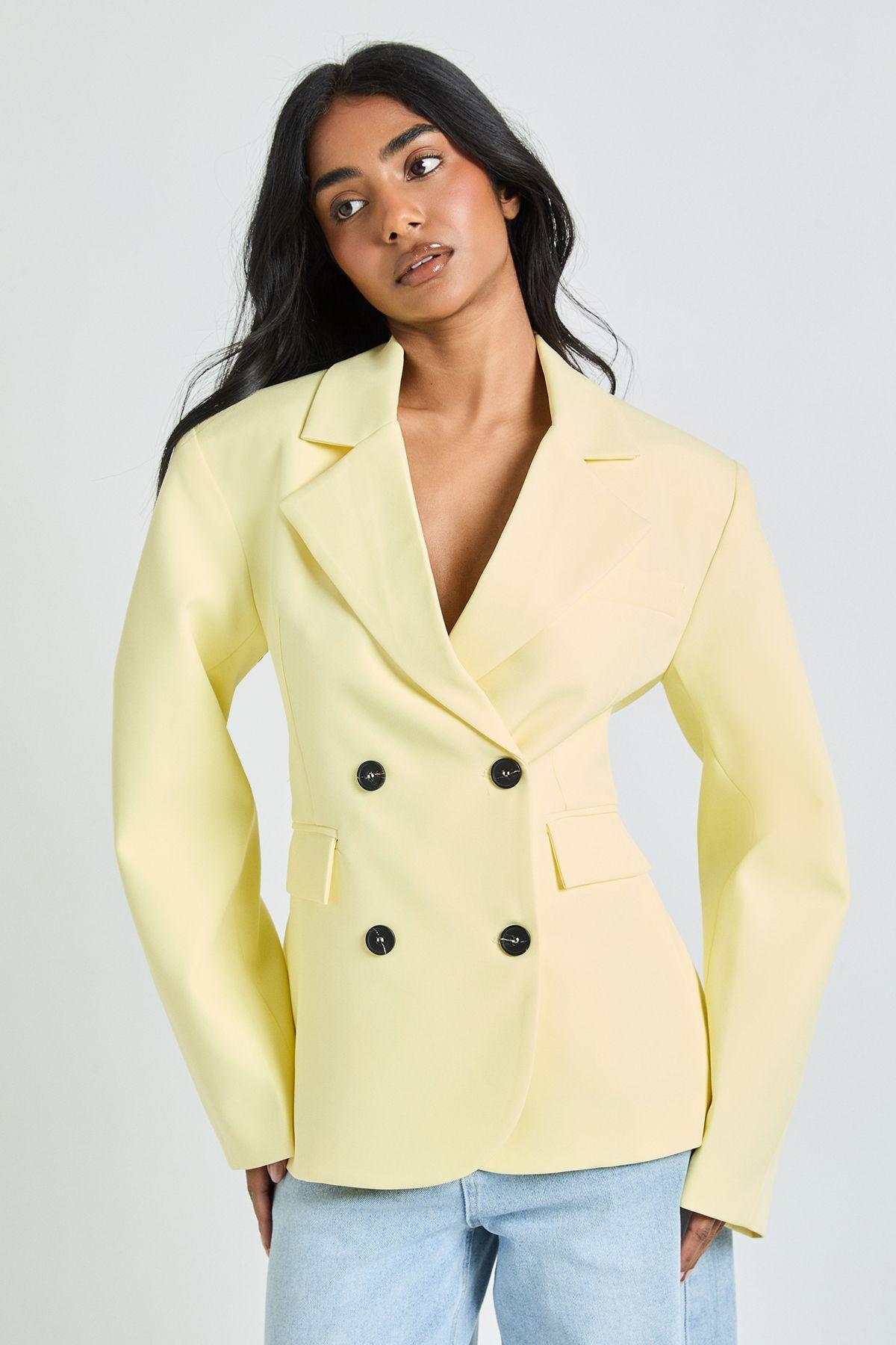 Double Breasted Boxy Blazer by BOOHOO